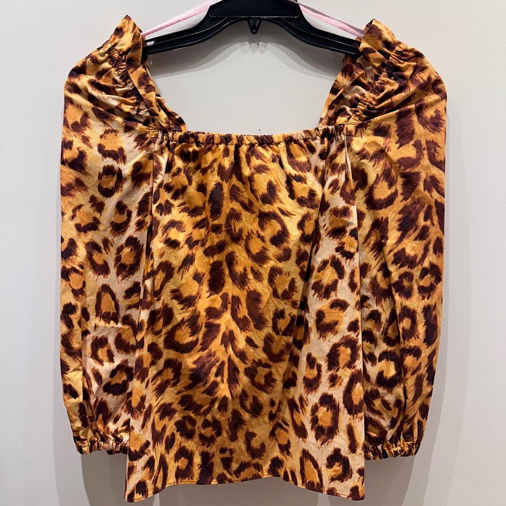 Kate Spade Panthera Leopard top sz XS